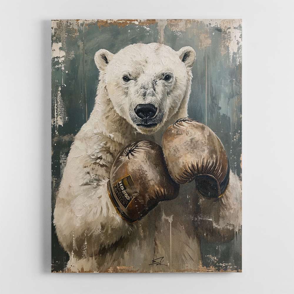Polar Bear Boxer Wall Art